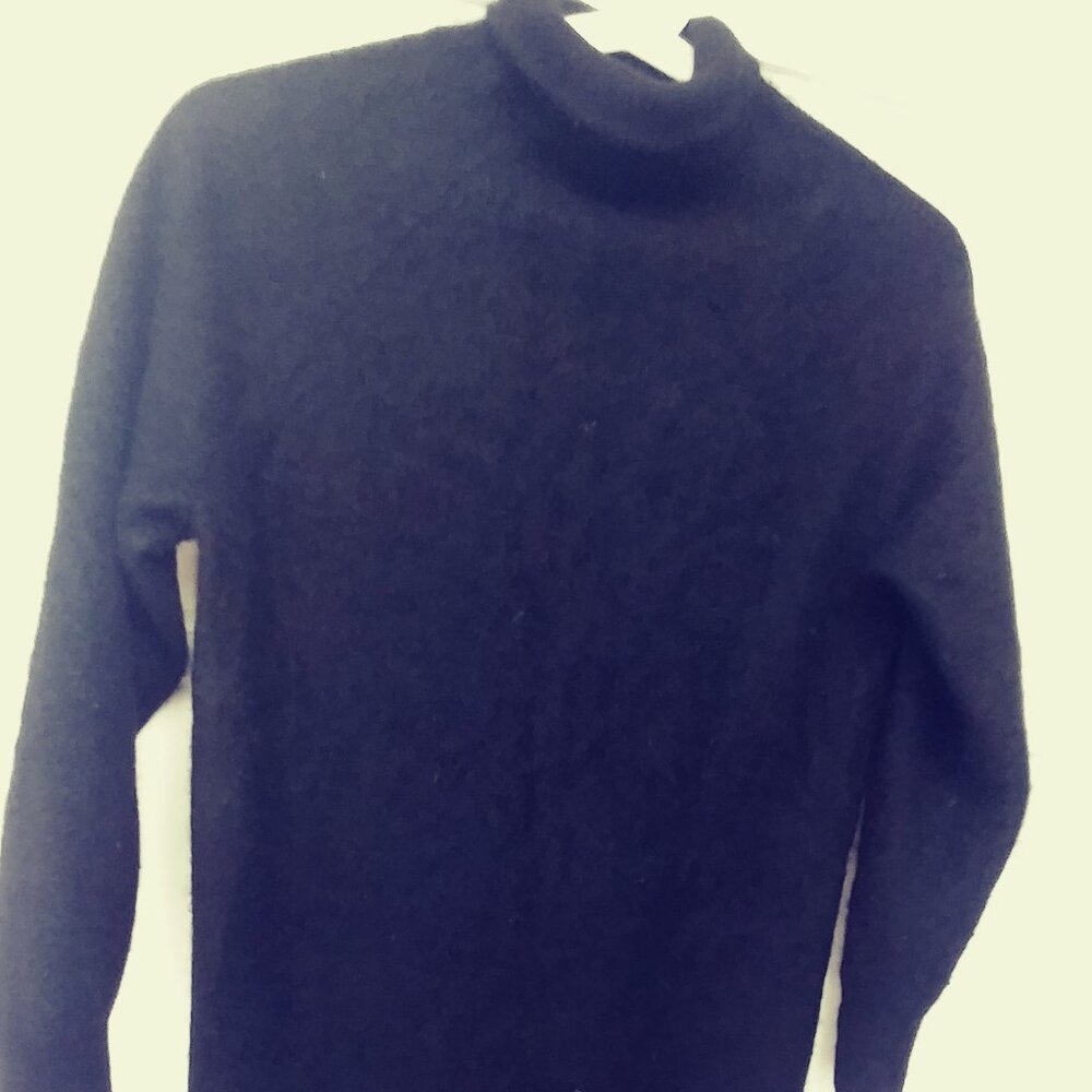 Saks Fifth Avenue cashmere Classic Turtleneck Cashmere Sweaterdress Color: Black
